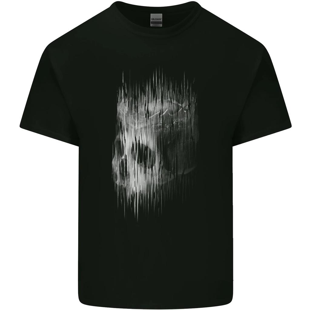 King Skull Gothic Biker Tattoo Tribal Kids T-Shirt Childrens