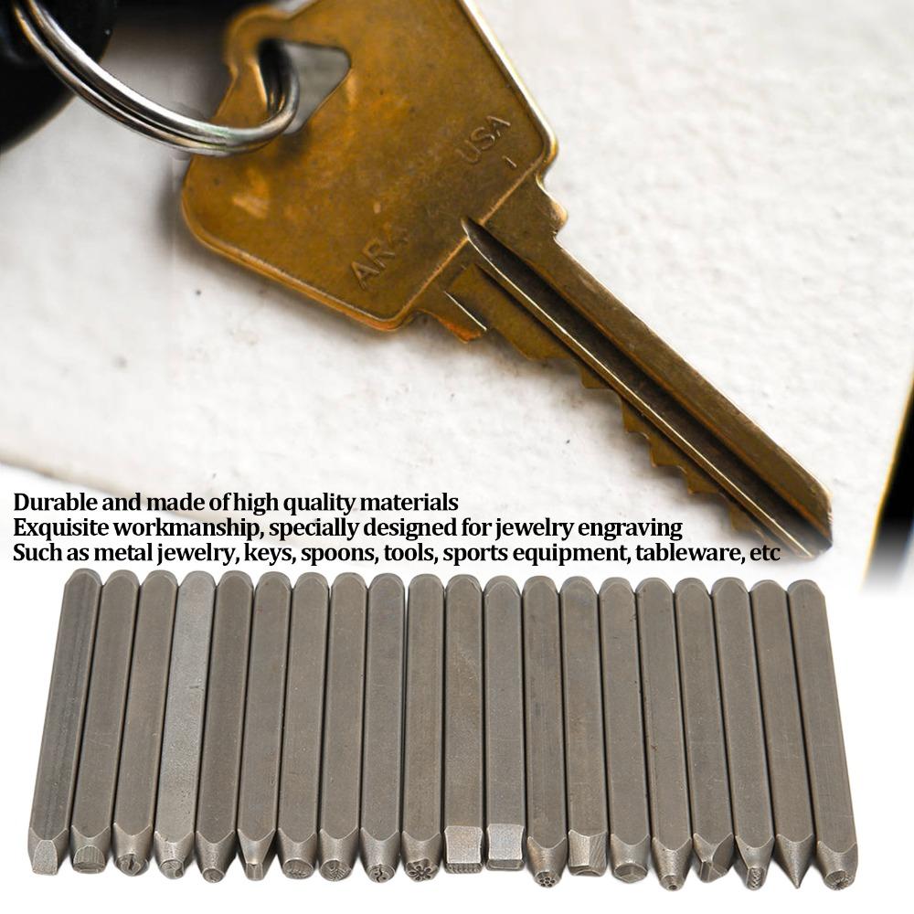 Steel Jewelry Punch Stamp  Chisel Carving Tool Full Set Jewelry Engraving Tool  Metalworking