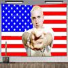Amerikanischer Rap-Gott Hip-Hop-Musikflagge Eminem Wandteppiche Wandbehang Meme-Wandteppich Kunst Ästhetische Raumdekoration Schlafzimmer-Wandbehänge