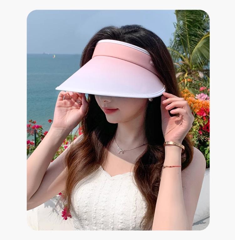 Gradient UV Protection Sun Hat with Large Brim for Cycling