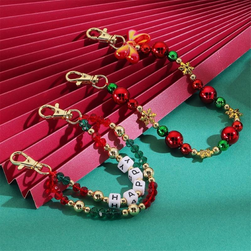 Miniature Holiday Key Chain Decorative Gift Item Child Friendly Sturdy Materials Cute Christmas Key Holder