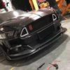 Carbon Fiber Double Layer Front Lip Splitter for Ford Mustang - Front Bumper Chin Kit.