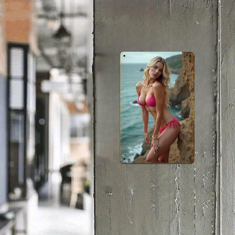 Pin-Up Girl Blechschilder, Garage Werkstatt Metalldekor 20x30cm