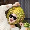 Fruit Headgear Simulation Durian Hat Cute Funny Cross-dressing Headwear Decorative Selfie Props Cartoon Cosplay Costume Accessories Performance Props