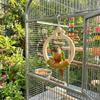 Wear Resistant Parrot Swing Toy Wooden Interactive Bird Toy Parrot Play Rack  Beak Sharpening