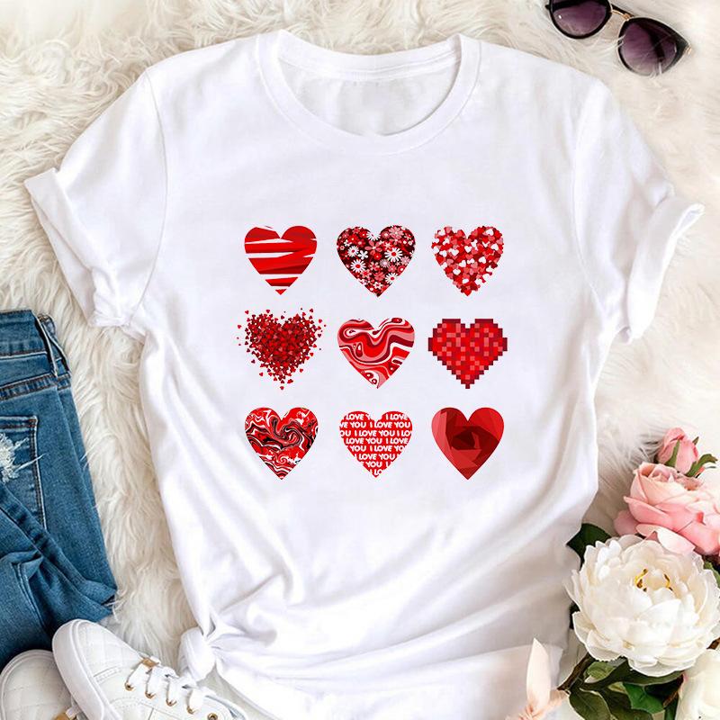Women Graphic Tees Kawaii Printing Fashion White Cloth Casual 90S Creative Short Sleeve Tshirts Summer Basic Female Trend Style