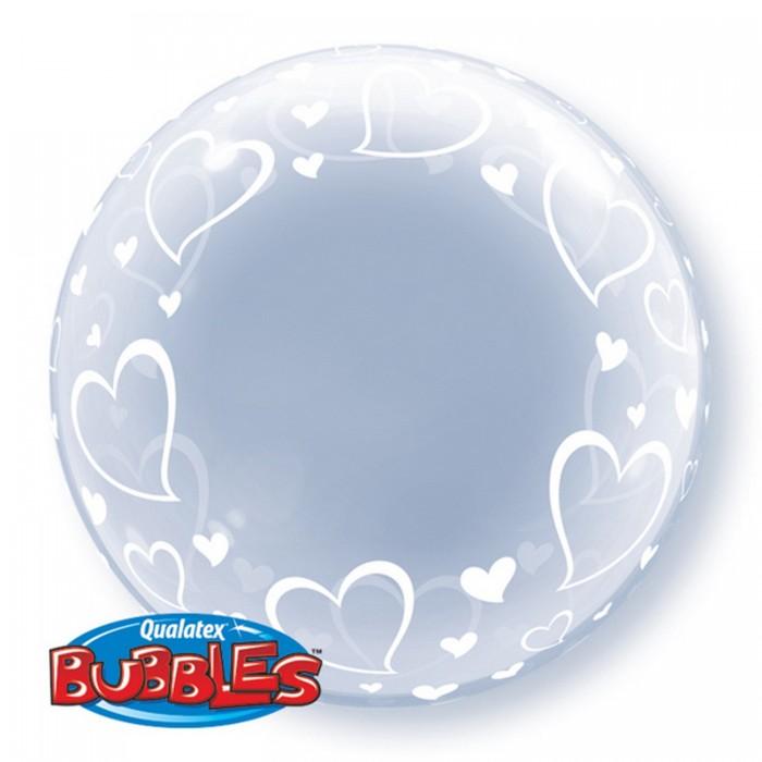 Qualatex 24 Inch Stylish Hearts Deco Bubble Balloon