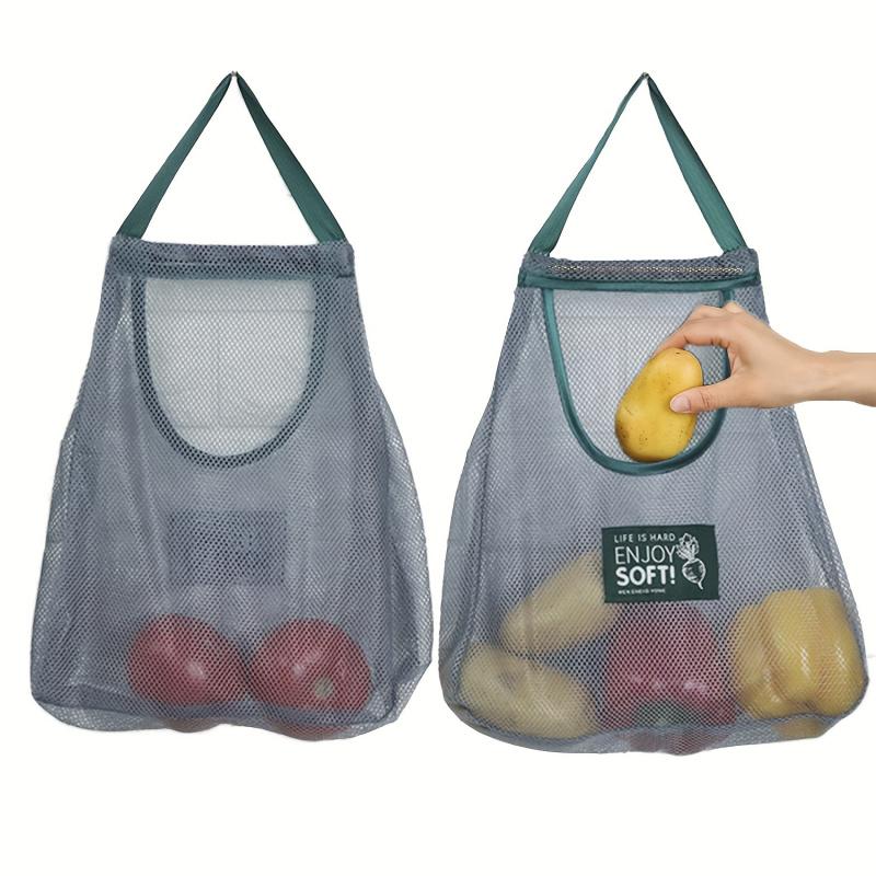 Durable & Strong Hanging Mesh Storage Bags - Perfect for Storing Garlic, Potatoes, and Onions!