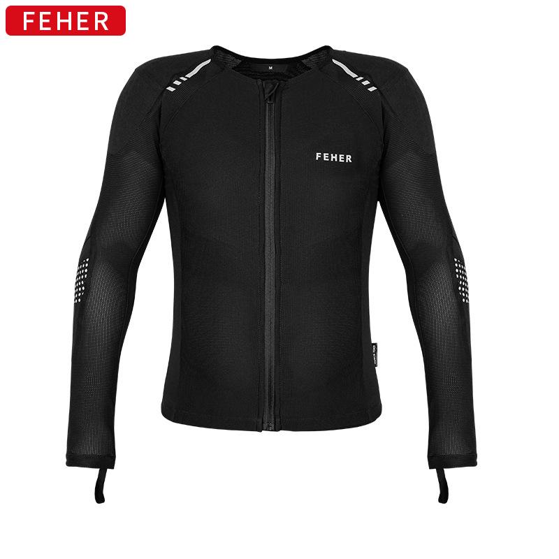 FEHER Soft Armor Summer Motorcycle Riding Suit - Breathable, Ventilated Protective Gear Top
