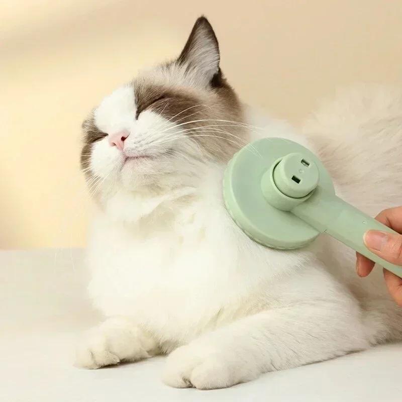 Pet Comb De-shedding Self-Cleaning Dog Cat Massage Wire Brush Hair Removal Tool for Pet Grooming