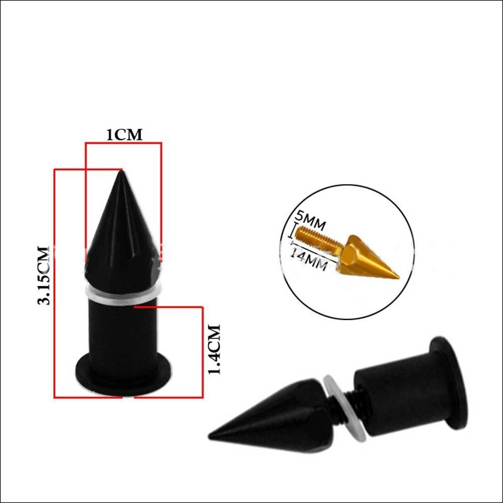 Universal/Red Motorcycle Spike Bolts Windscreen Fairings-License Plate M5 5mm