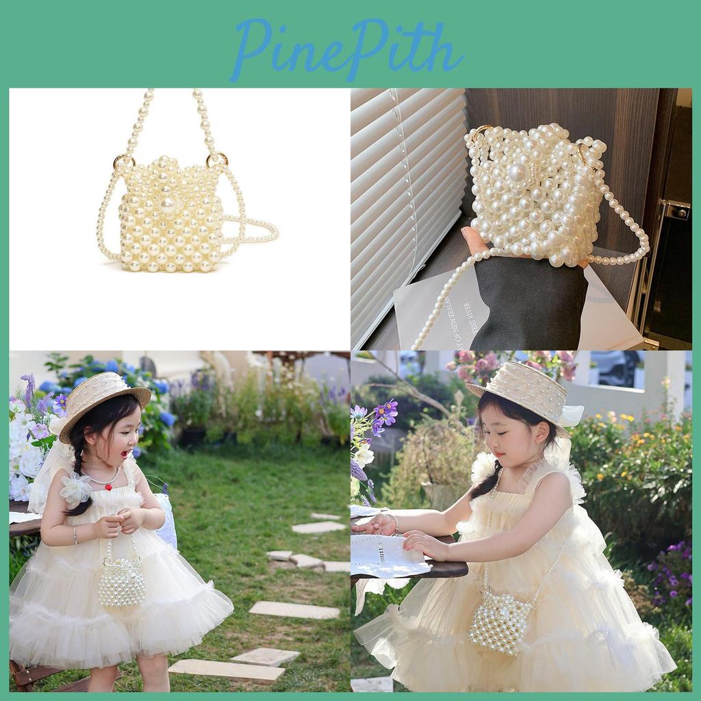 Adorable Mini Pearl Chain Crossbody Bag For Kids Gender Neutral Sweet Design