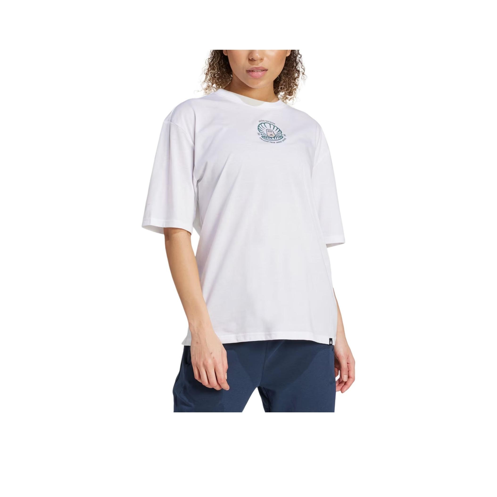 

Adidas Womens Comfortable Round Neck Pullover Short Sleeve T-Shirt Women Tops JM8982 S