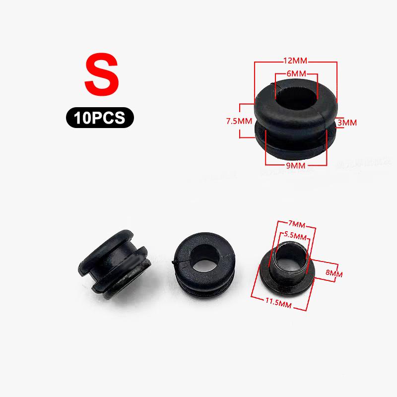 

5 Sets Shock Absorbing Pads and Rubber Grommets Motorcycle DIY Kit, Pressure Relief Bolts