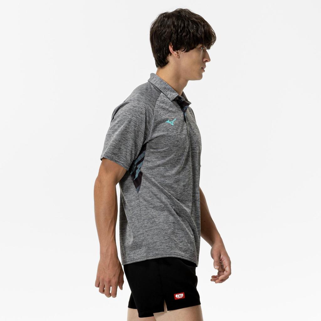 Table Tennis Game Short JTTA Size 82JAC105 Shirt, Sleeve, Certified, Moisture-Wicking, Quick-Drying, Unisex, Black, L,