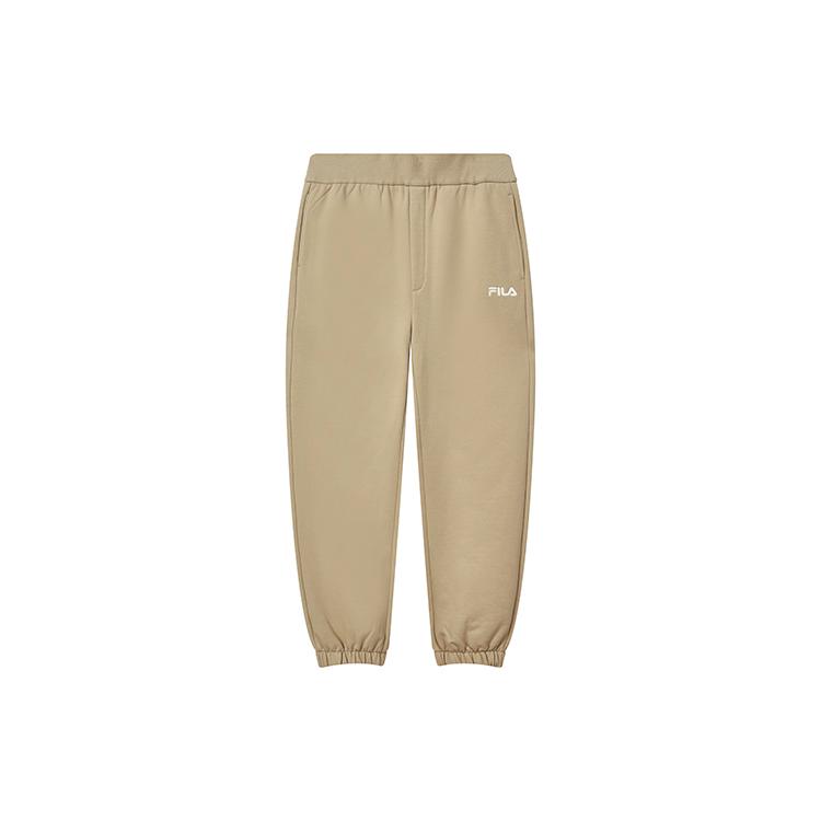 FILA Casual Pants Men s Earth Yellow Khaki Thickened Cuffed Pants F51M249699F-LK- XXL