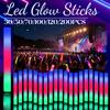 30-200PCS Party Supplies LED Foam Glow Sticks 3 Mode RGB Glow Sticks Glow In the Dark Supplies