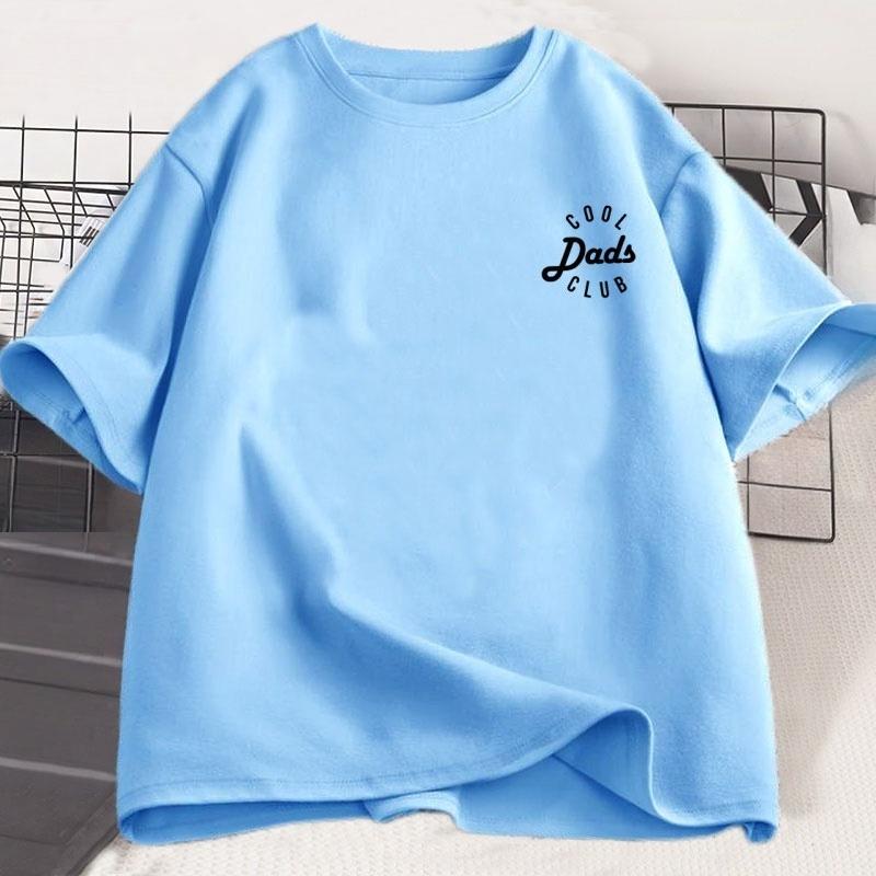 Cool Dad Club T-Shirt Neues Papa T-Shirt Vatertag Geschenk Beste Papa Grafik-T-Shirts Lässige Baumwolle Kurzarm Lockere Grafik-T-Shirts