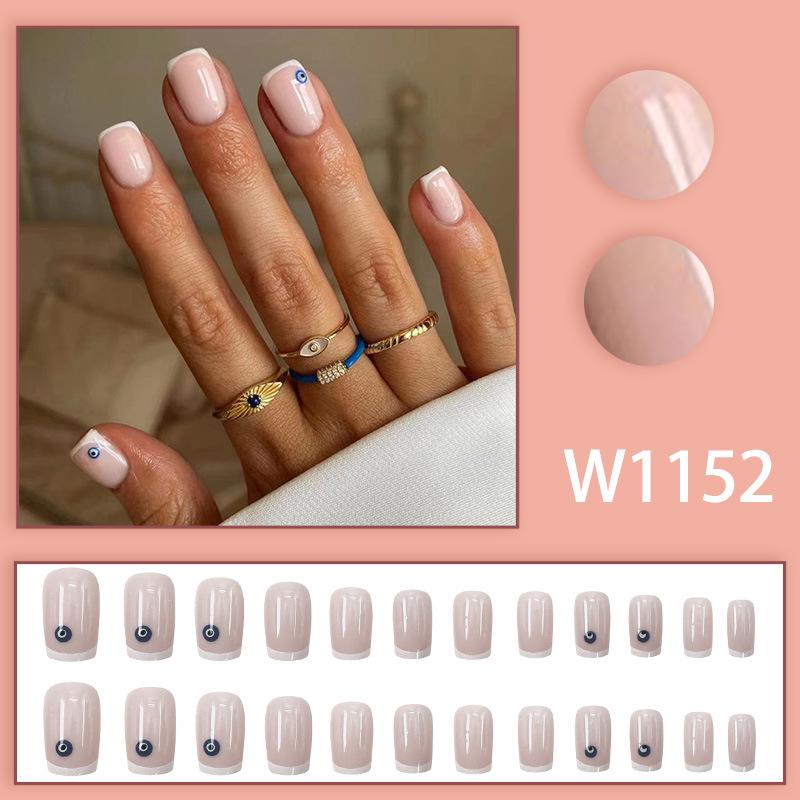 24 pezzi Unghie Finte 3D French Press On Y2k Amore Fiocco Dolci Mandorla Patch Ins Moda Ragazza Punte Unghie Finte Indossabili Copertura Totale