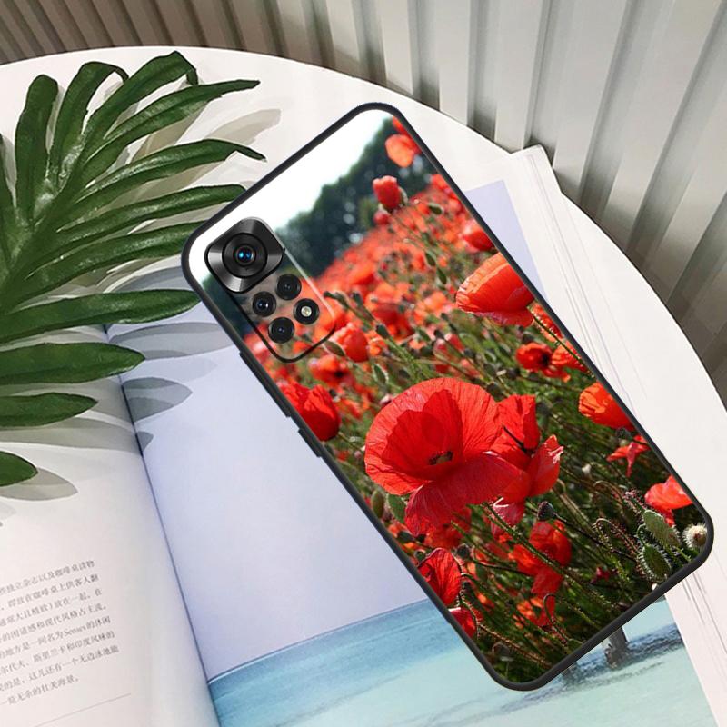 Poppy Flower Bloom For Xiaomi Redmi 10C 9C 12C 10A 9T Case For Redmi Note 12 8 9 10 11 Pro 9S 10S 11S Cover