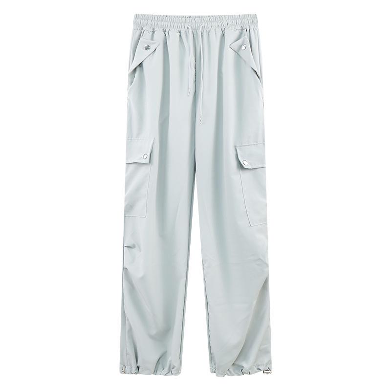 

Женские весенние брюки карго с высокой посадкой и широкими штанинами 2025: Свободный, Приталенный, До пола, Стиль парашюта для миниатюрных XS (60-79 lbs)