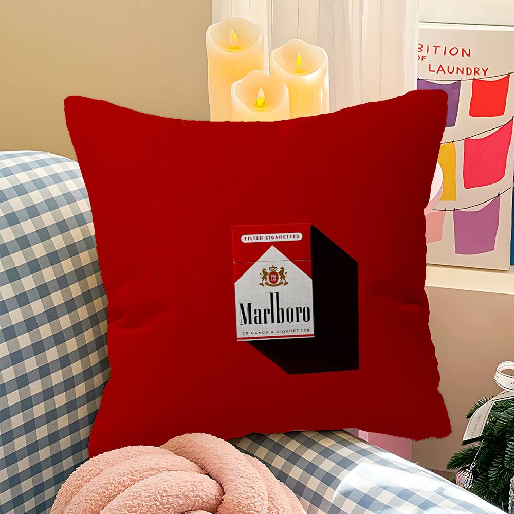Retro MMarlboroSS Cushion Cover Car Throw Pillow Case For Sofa Car Christmas Gift Xcm Xcm