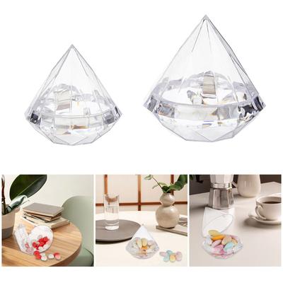 Packung mit 10 dekorativen Diamant-Bonbonbehältern aus Kunststoff, langlebige Kunststoff-Diamanten, Bonbongläser für Gastgeschenke und Dekorationen