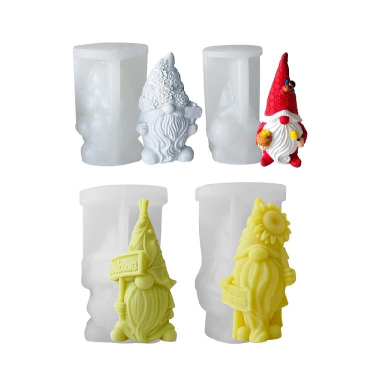 Santa Dwarf Decoration 3D Candle Soap Mould DIY Candle Epoxy Mold Handmade Mold 1