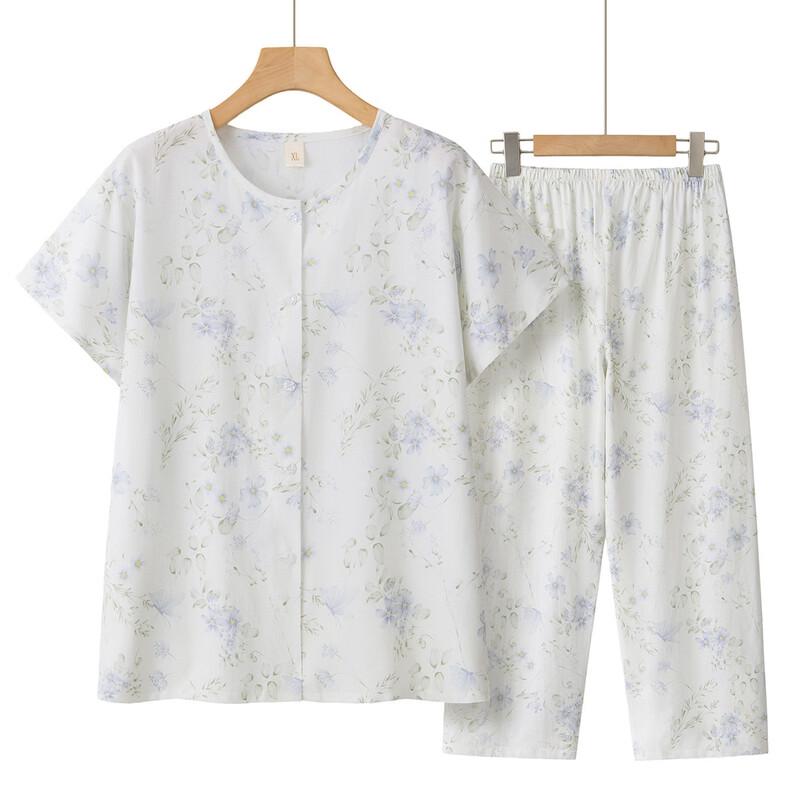 

Middle-Aged & Elderly Women s Thin Spring/Summer Cardigan Set 2XL