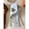 Cute Lamb Jacquard Knitted Scarf for Female Autumn and Winter Fashion Simplicity Students Knitted Warm and Cold Resistant Scarf