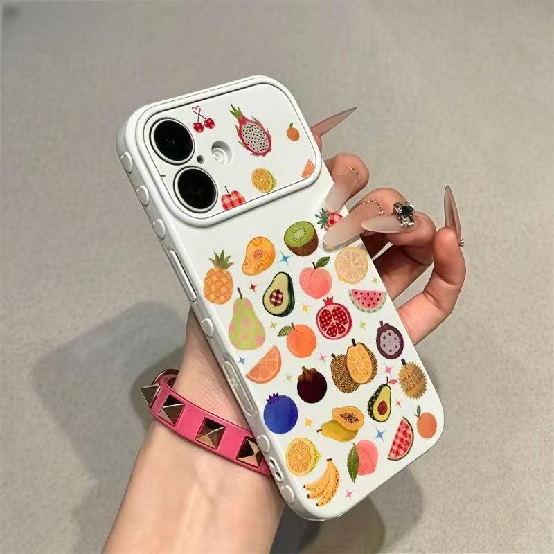 Colorful Fruit Print iPhone 18/17 Heart Side Drop-Proof Case
