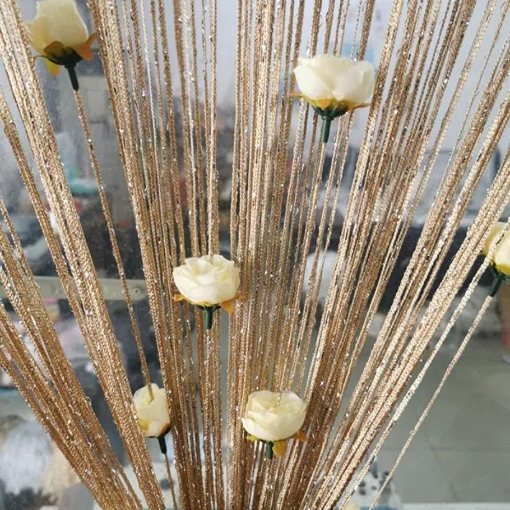 100x200cm Vestibule String Curtains Rose Flower Divider Curtains Door Line Curtain For Living Room