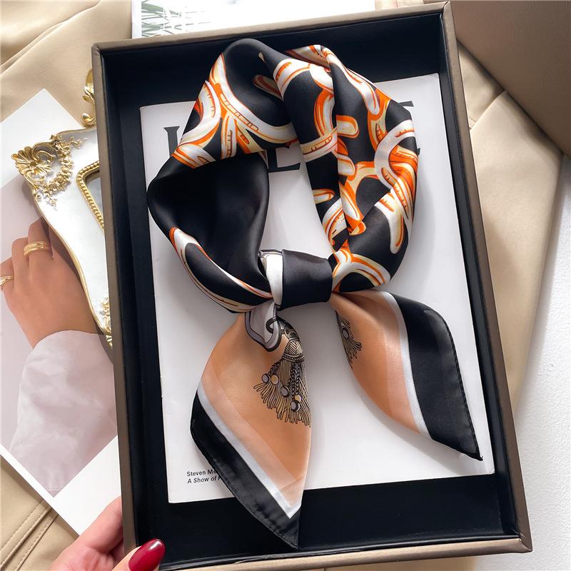 Xiaoxiangfeng silk scarf square scarf imitation silk scarf bag head tied bag waist decoration multi-purpose travel single product silk scarf women