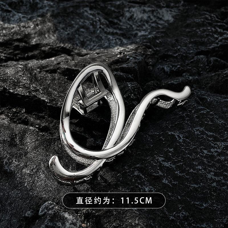 oversized hollow line metal hairpin cold wind versatile sense grab clip disc hair shark clip