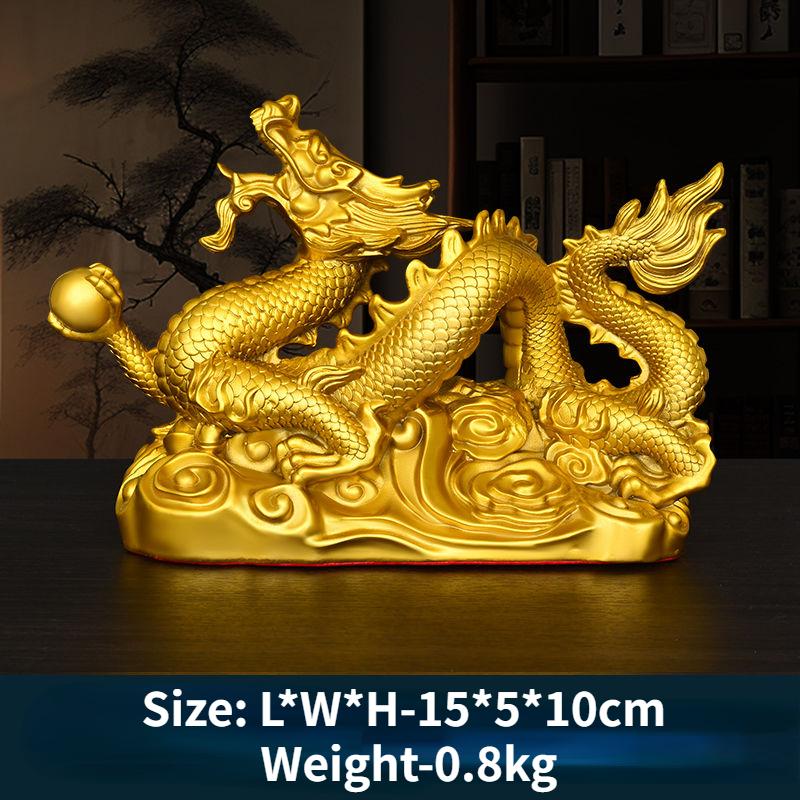 

Fengshui Zhaocai латунный пятилапый золотой дракон орнамент для привлечения богатства офис гостиная украшения ремесло подарок