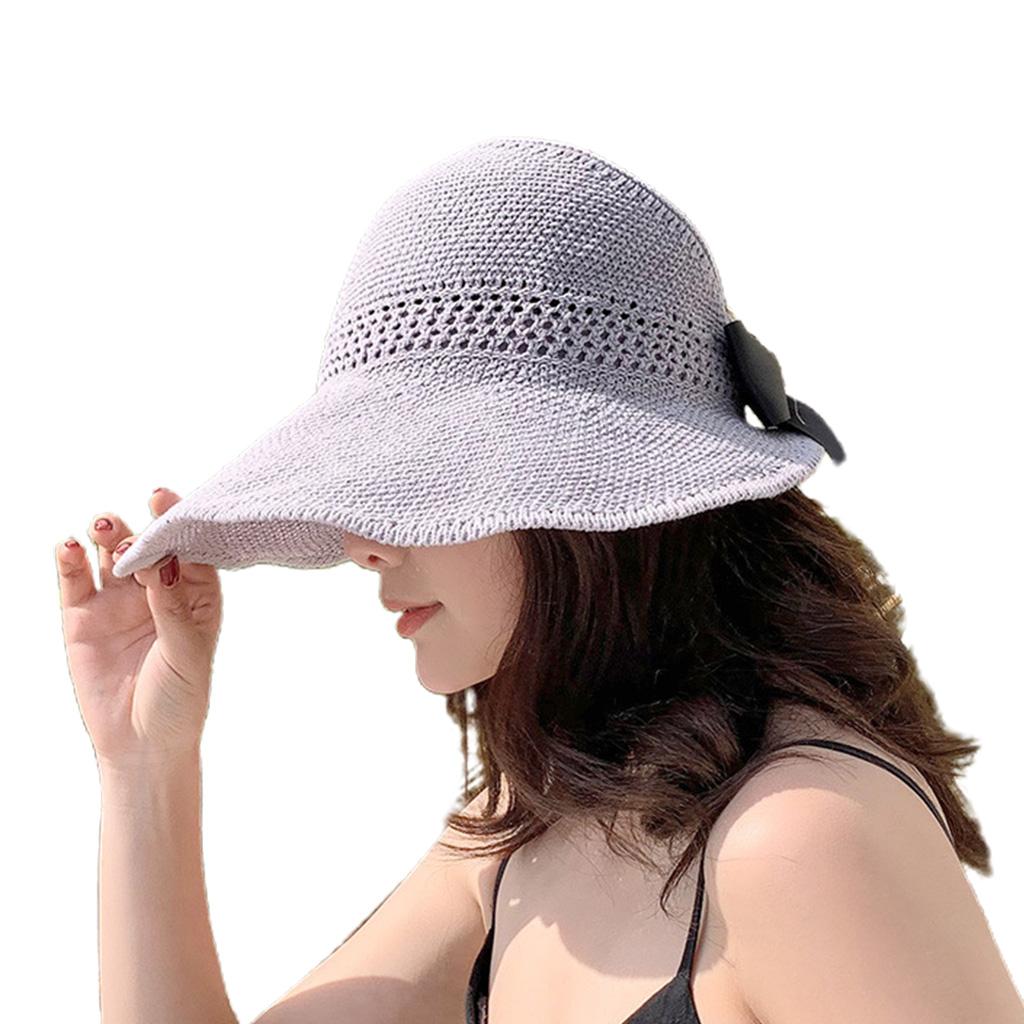 Women Summer Woven Mesh Sun Visor Cap 