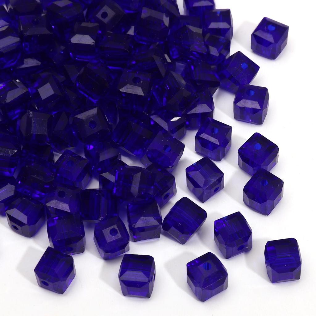 10-20Pcs Glass Crystal Transparent Three-dimensional Square Beads for Jewelry Making DIY Bracelet Necklace