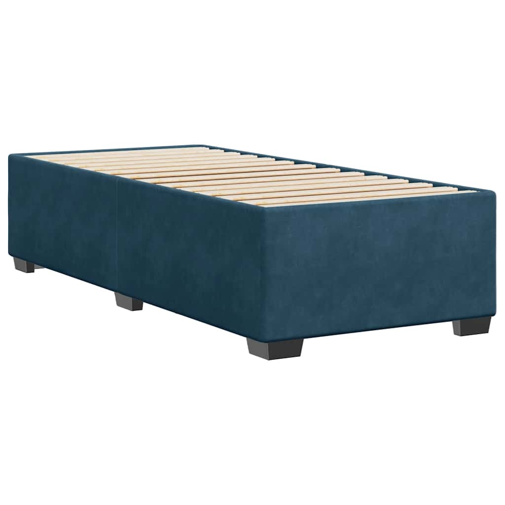 Bed Frame Blue 100x200 Cm Velvet