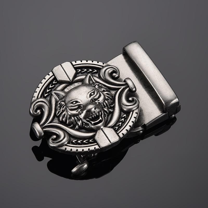 Men's Retro Leather Belt with Chinese Dragon Alloy Automatic Buckle