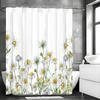 Kleine Gänseblümchen Blumiges Duschvorhang, Dekorative Duschvorhang für Badezimmer, Wasserdichter Duschvorhang mit Haken