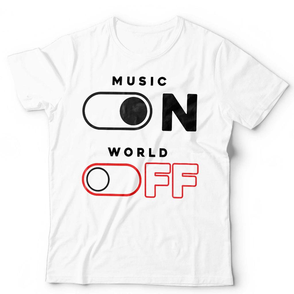 Music Tshirt Music On World Off Unisex Kids Hi Fi Concert Stereo Musician