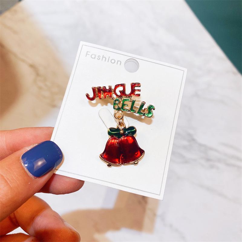 Yimu Alloy Christmas Brooch - Santa Claus & Tree Ornament Corsage