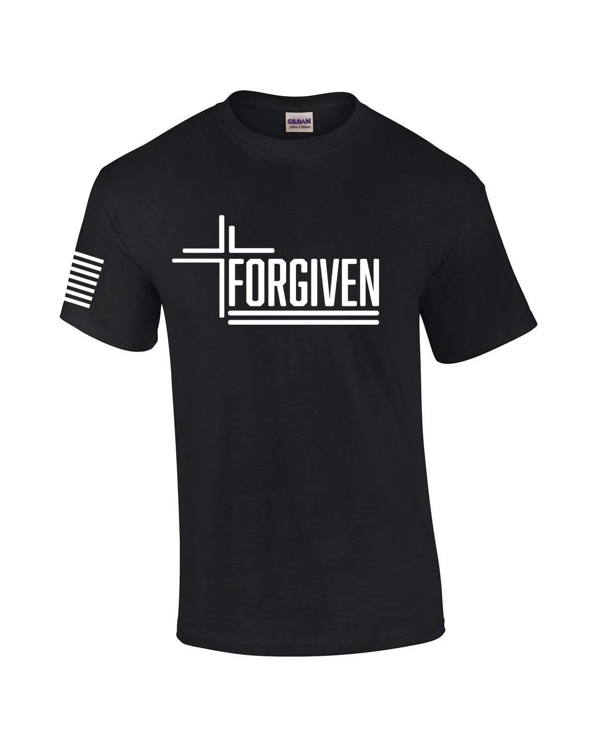 Forgiven Cross Jesus Mens Christian Short Sleeve T-Shirt Graphic Tee 3XL
