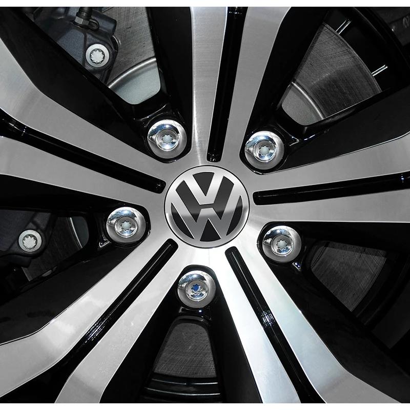 2026 Caldo Per VOLKSWAGEN VW 4 Pezzi Adesivi Coprimozzo VW Decalcomanie in Alluminio Accessori Auto Per Volkswagen Polo Arteon Tiguan Golf Tou