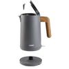 Elektrischer Wasserkocher - DOMO - DO9268WK - 2200 W - 1,7 L - 360° Sockel - Schwarz / Holz