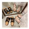 Slippers Women's Summer Outer Wear 2025 New Niche Versatile Belt Buckle Retro with Skirt Flat-bottomed Beach Cool Slippers