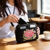 Yunnan Ethnic Embroidered Mini Coin Purse With Dualside Stitching For Daily Use