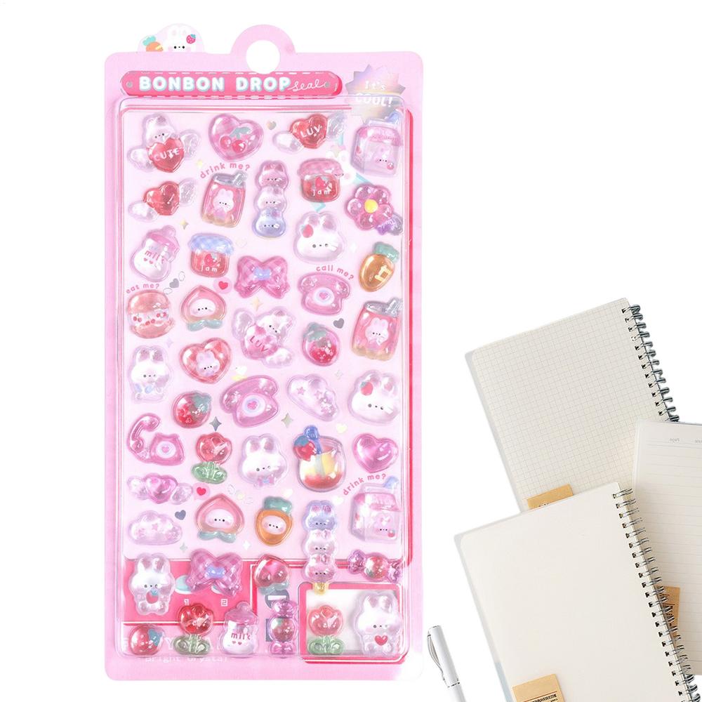 

Children s Stickers Cute Small Funny Supplies Mini 3D Embossed Decorative Stickers For Phone Case Journals Cards Planners