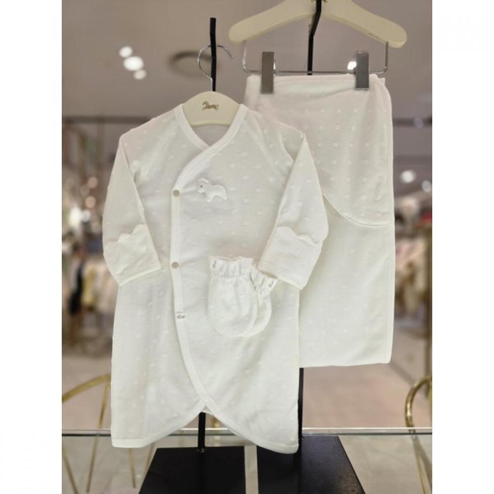Ettoi Baby Gown X Swaddle X Mittens Set  07s084408s2 