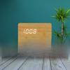 Simple LED Display Wooden Alarm Clock with Voice Control for Students and Children